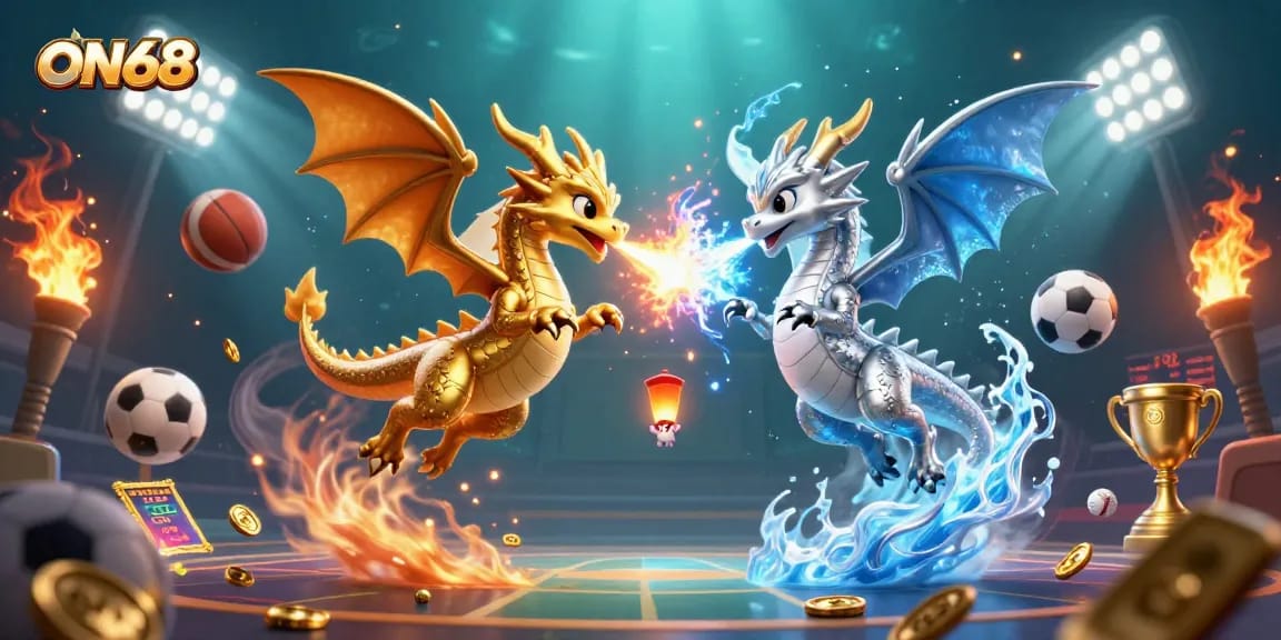 Experience thrilling victories at ON68 with dynamic 3D dragons and vibrant sports elements.
