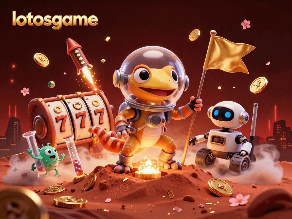 Experience excitement with lotosgame in a vibrant Martian casino adventure!