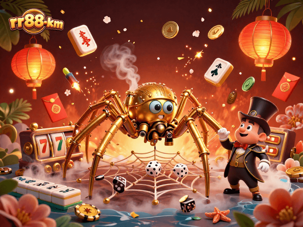 Catch winning opportunities with rr88-km in this vibrant casino-themed illustration.