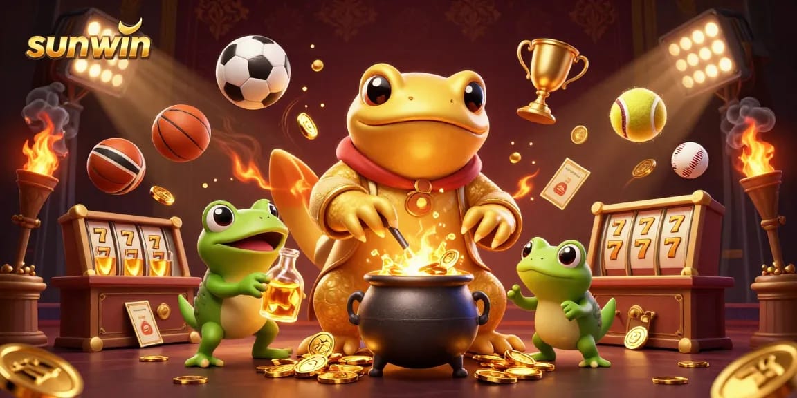 Experience sunwin's thrilling gaming adventure with a golden salamander alchemist transforming luck into gold.