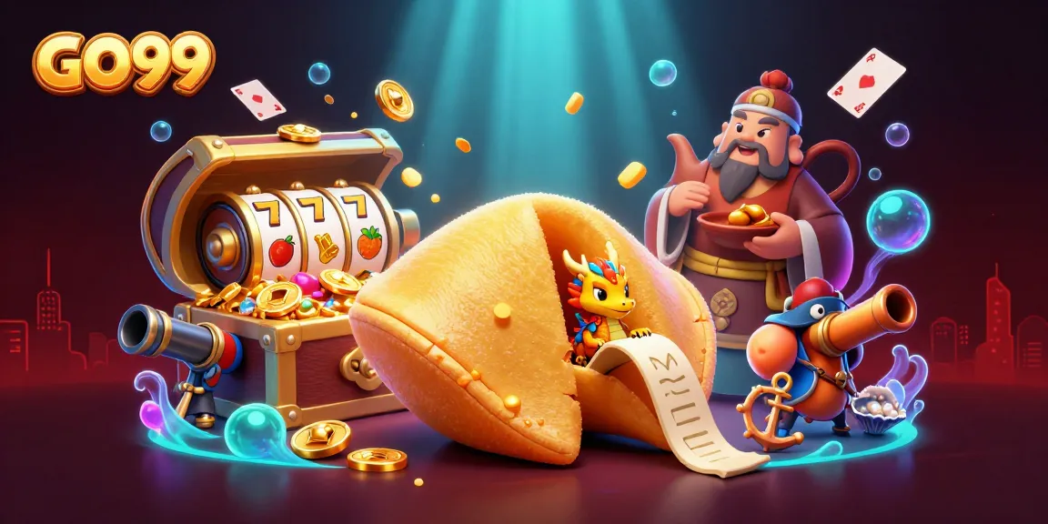 Experience thrilling gambling adventures with GO99's dynamic 3D casino illustration.