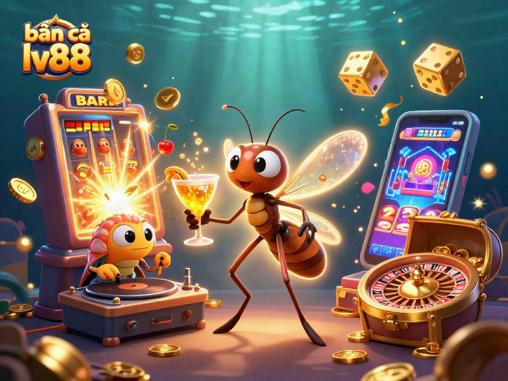 Experience the underwater excitement of bắn cá lv88 with vibrant gaming elements and dynamic characters.