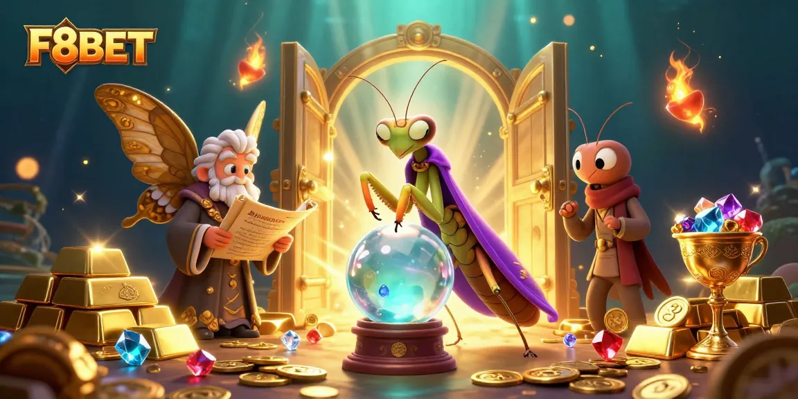 Play and win big at F8BET with a mystical fortune teller guiding gamblers through epic treasures.