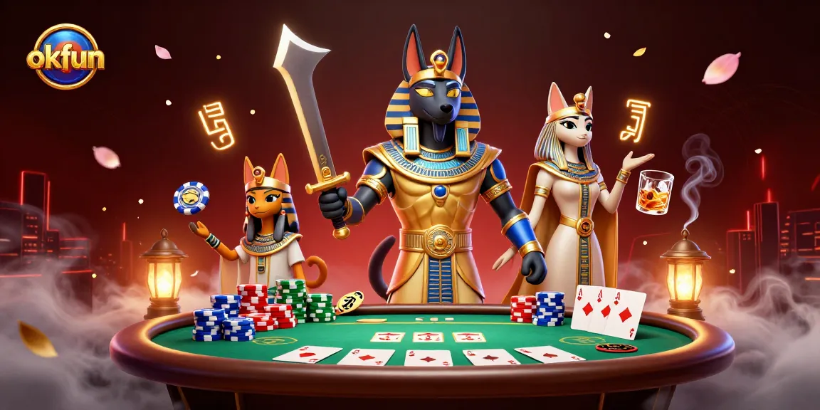 Engage in thrilling poker action at okfun with dynamic characters and colorful casino elements.