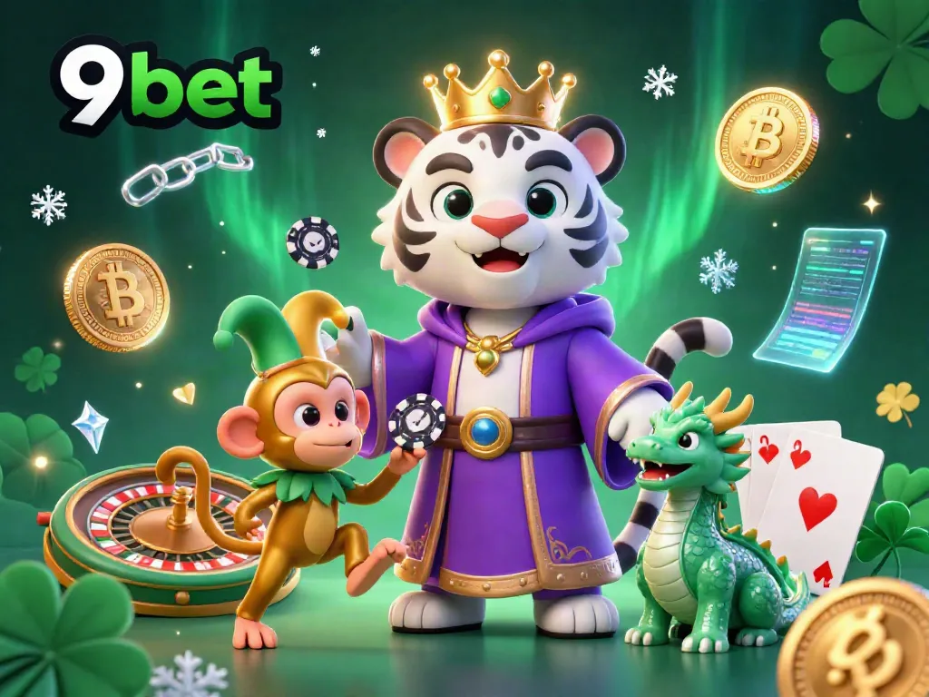 9bet Live Casino: Experience excitement with a royal tiger, jester monkey, and jade dragon!