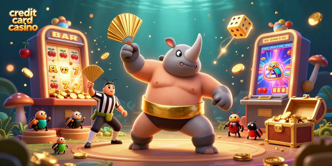 Experience the thrill of a credit card casino featuring dynamic characters and vibrant gaming elements.