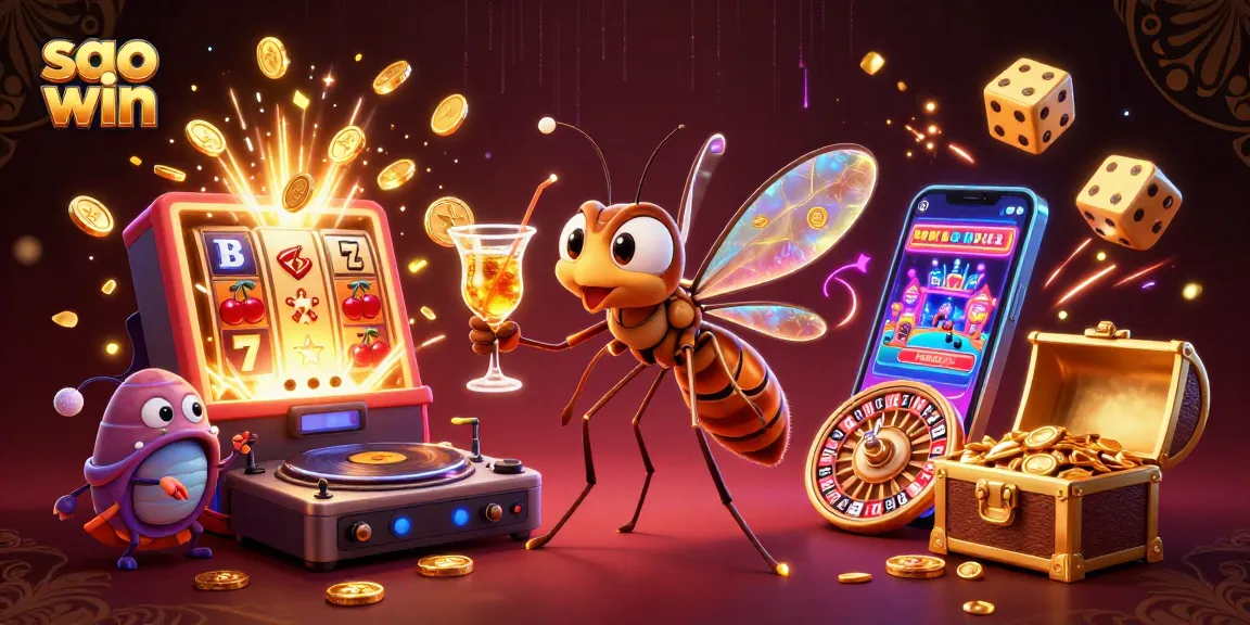 Experience the excitement of sao win with vibrant casino-themed characters and dynamic game elements in a rich 3D scene.
