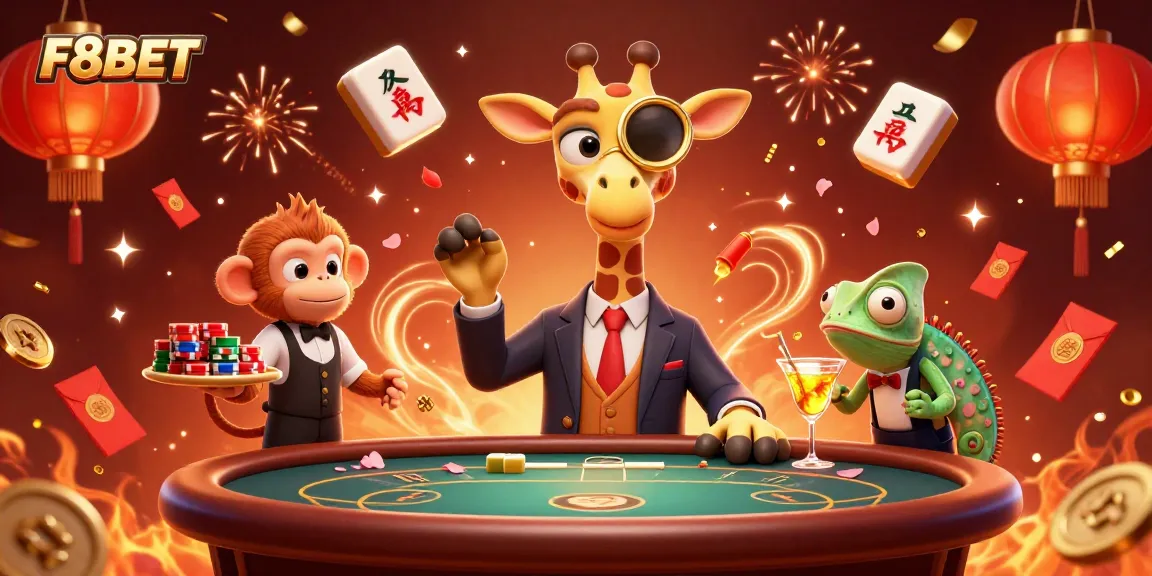 Play and win at F8BET with vibrant casino characters and immersive gaming elements.
