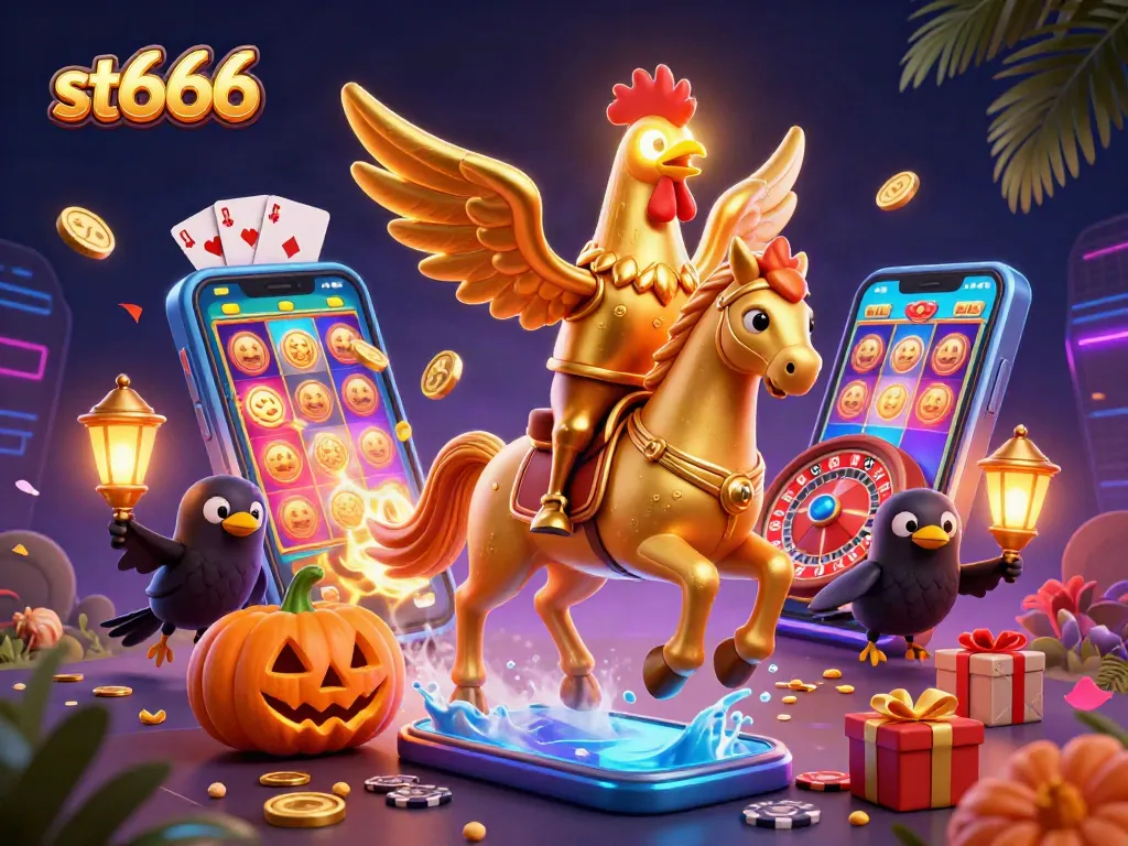 Engage with st666 and explore vibrant casino gaming with the golden rooster and spectral horse.