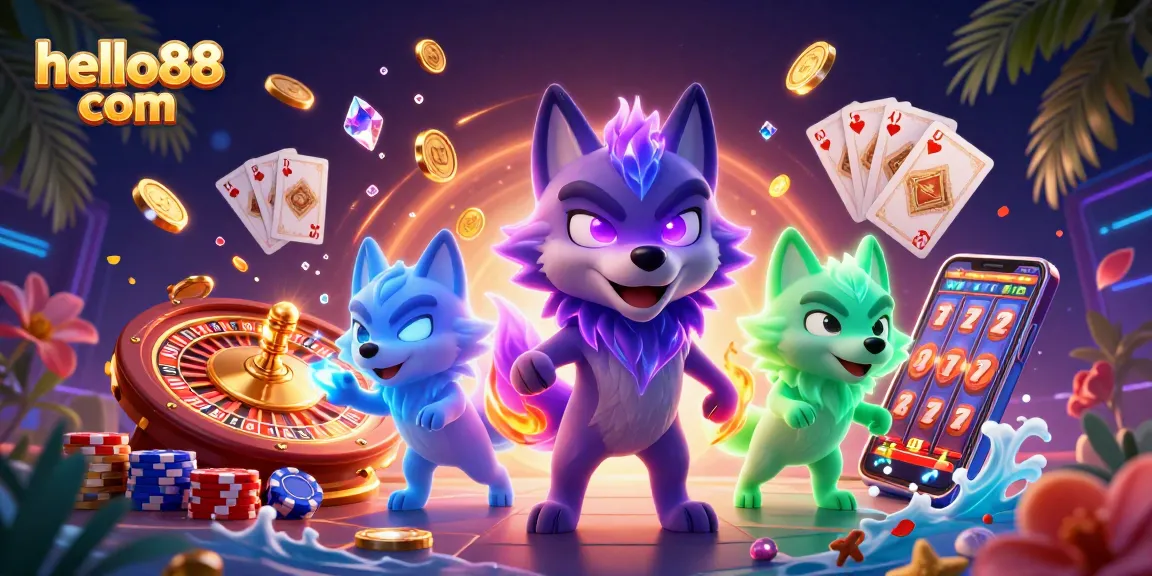 Experience thrill at hello88 com with exciting gameplay featuring a wolf pack leader, casino elements, and jackpot excitement.