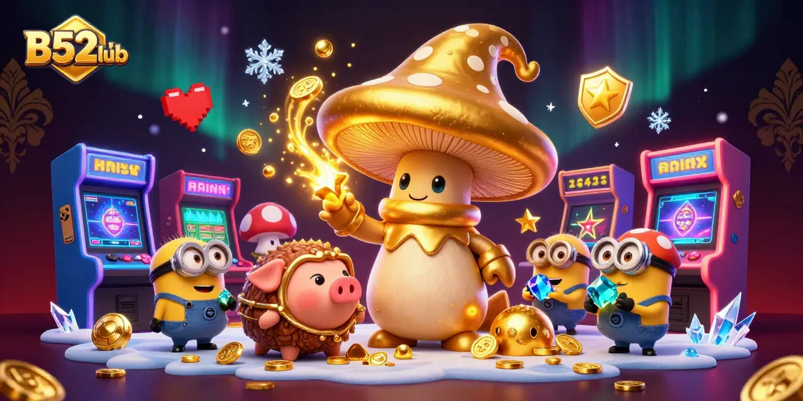 B52club captures captivating gaming adventure with magical visuals and animated characters.