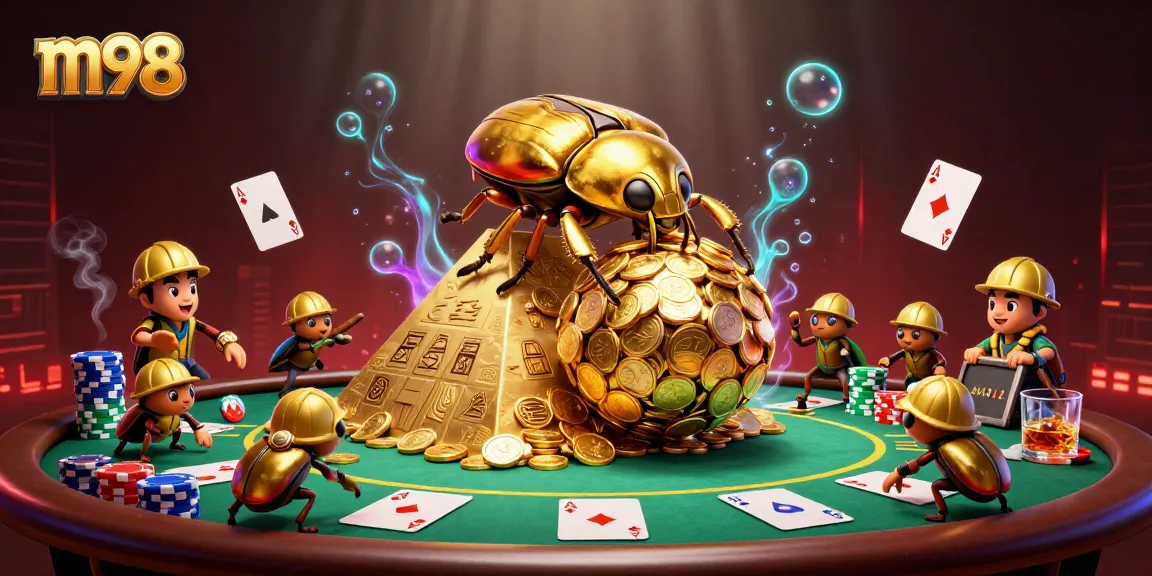 M98 players enjoy a thrilling casino experience with unique features, including poker tables and coins.