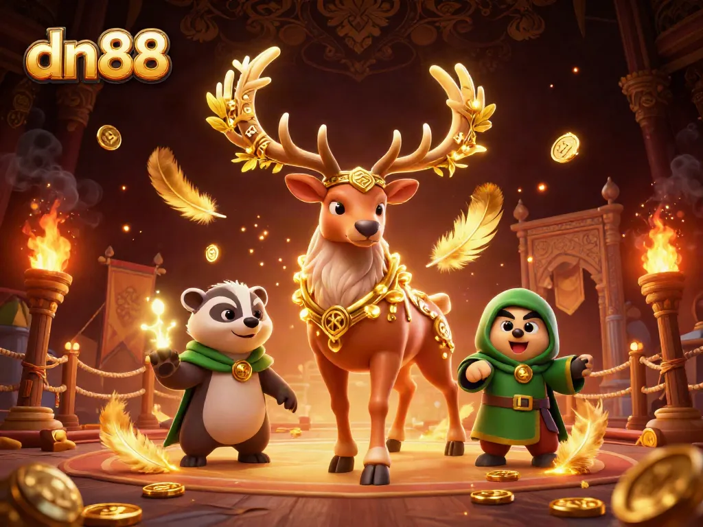 Engage with thrilling games at dn88, featuring an enchanting 3D Celtic scene packed with excitement.