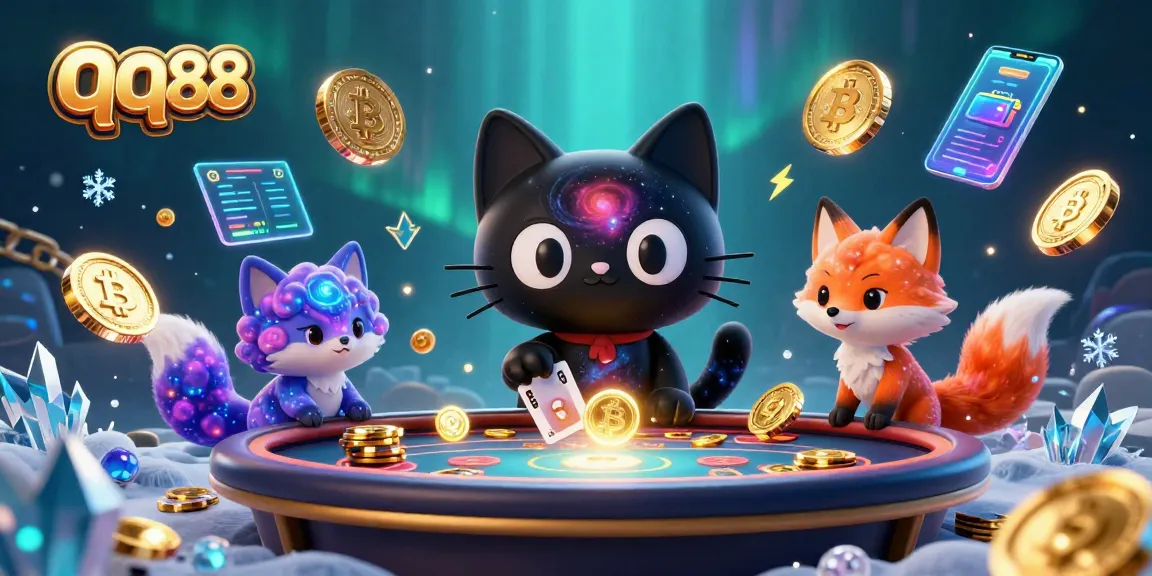 Experience thrilling action with qq88 at a cosmic casino table filled with golden chips and exciting games.