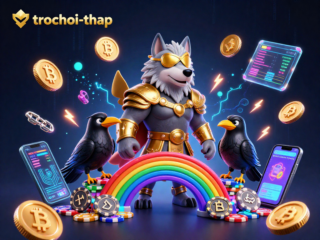 Engage with trochoi-thap for thrilling tower climbing action in fantasy-themed digital illustration.