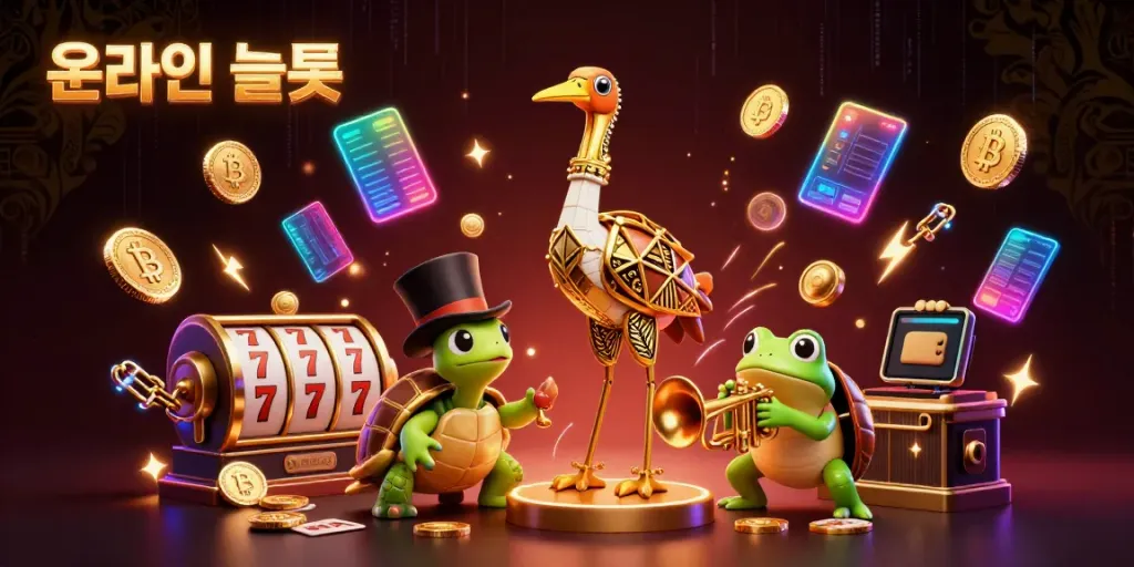 Experience exciting 온라인슬롯 action with vibrant characters and dynamic elements in this 3D illustration.
