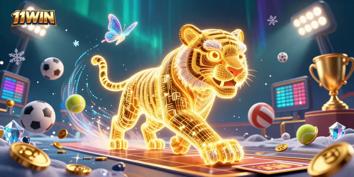 Join the vibrant action at 11WIN, featuring dynamic gaming elements in a digital casino.