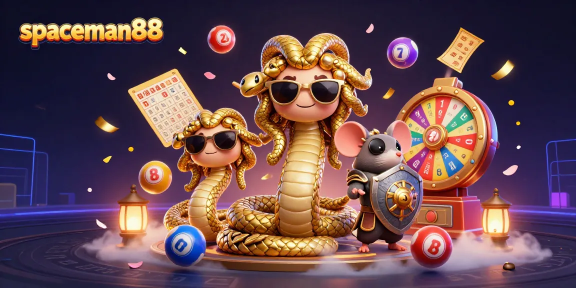 Join the fun at spaceman88 with vibrant lottery balls and engaging characters in a lively casino scene.