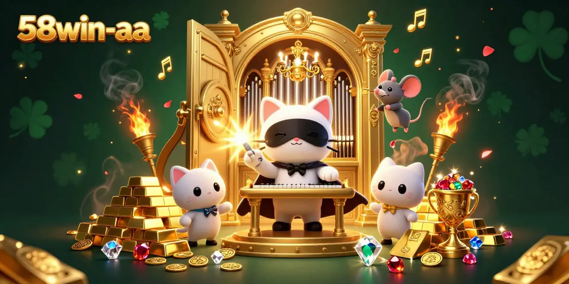 Experience thrilling gameplay action at 58win-aa with a dazzling casino scene featuring immersive characters and treasures.
