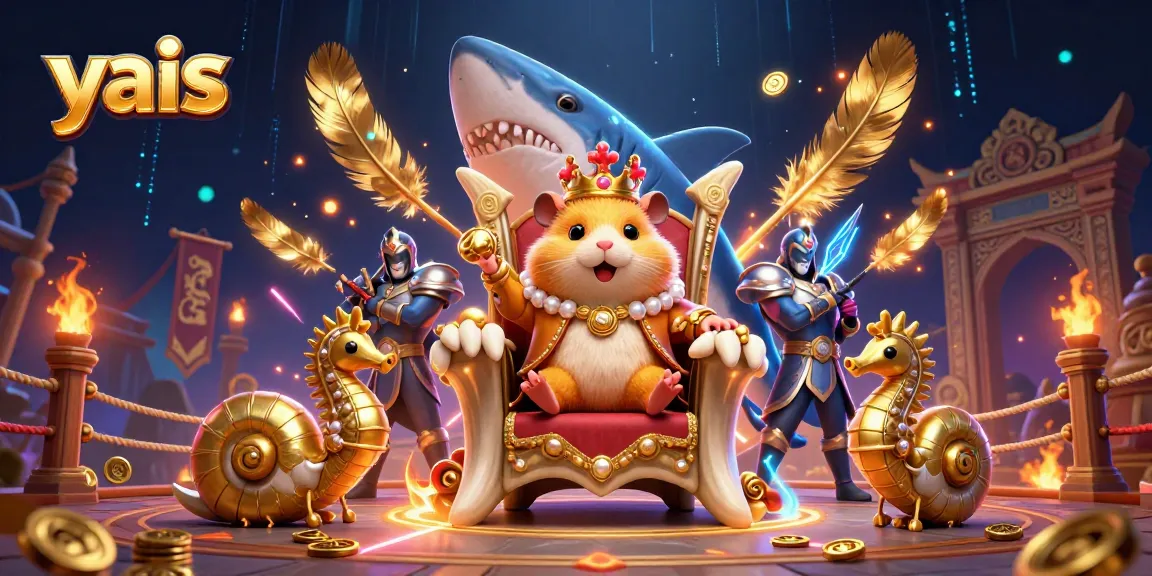 Engage in thrilling gameplay at yais, where a brave hamster king presides over a vibrant casino scene.