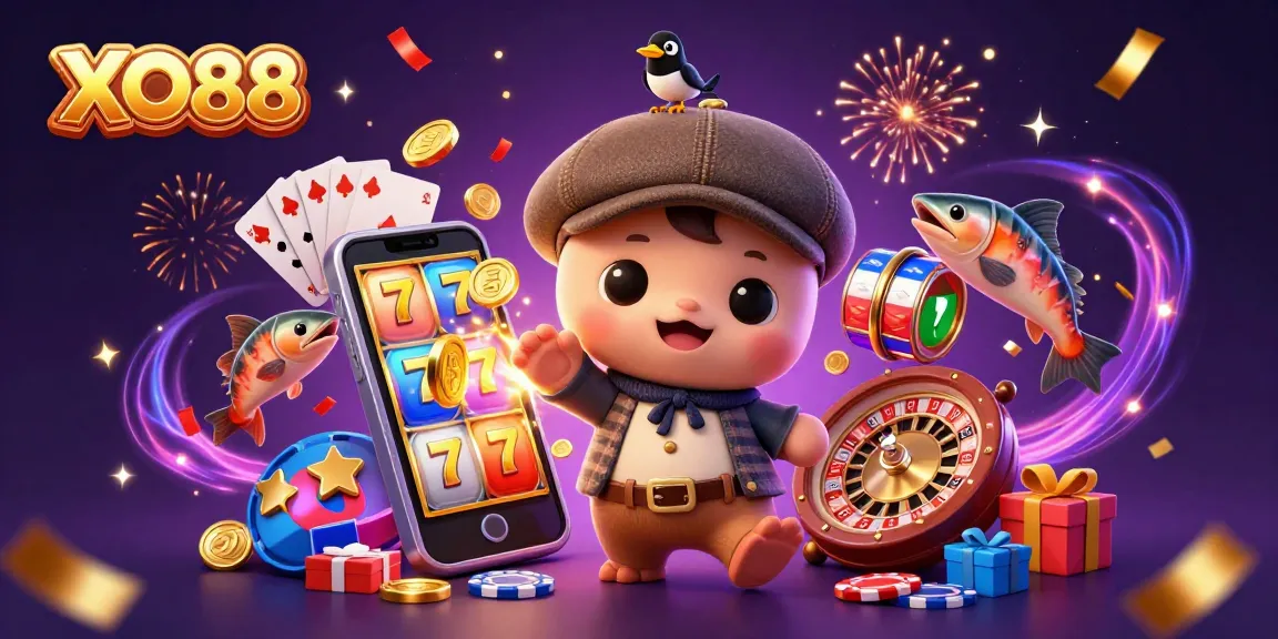Engage with XO88's vibrant gaming scene, featuring dynamic characters and exciting slot action.