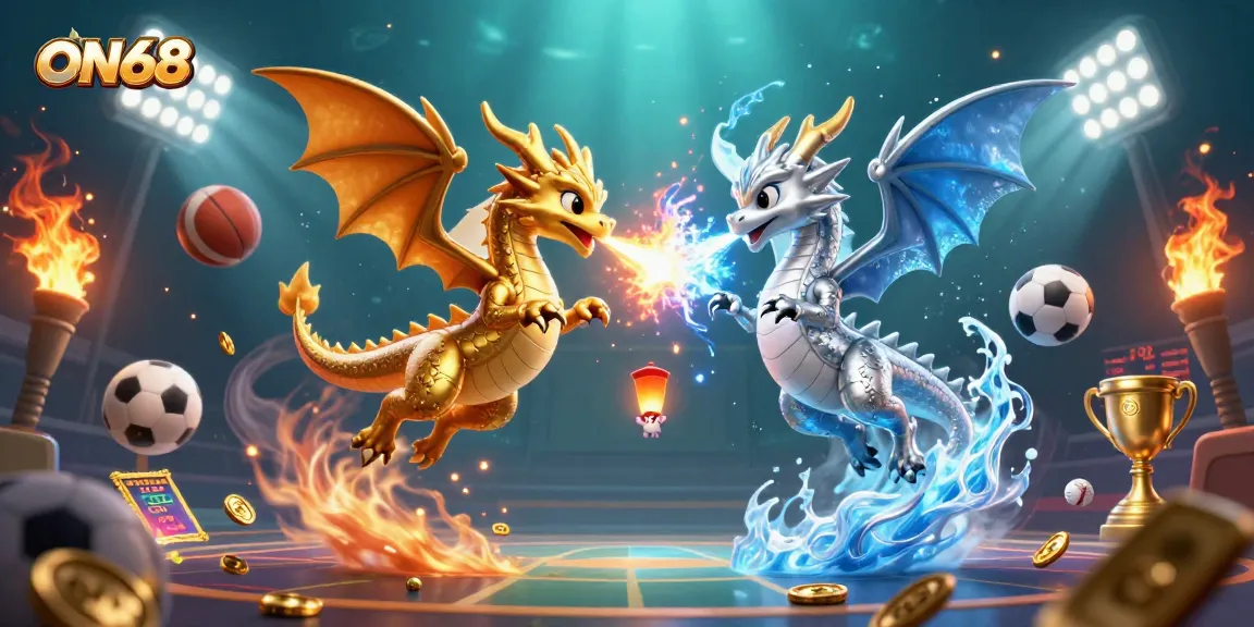Experience thrilling victories at ON68 with dynamic 3D dragons and vibrant sports elements.