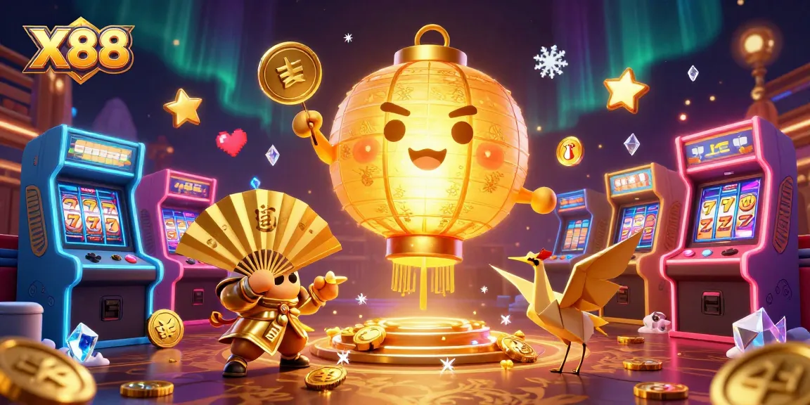 X88 players enjoying an exciting casino game experience surrounded by vibrant game elements.