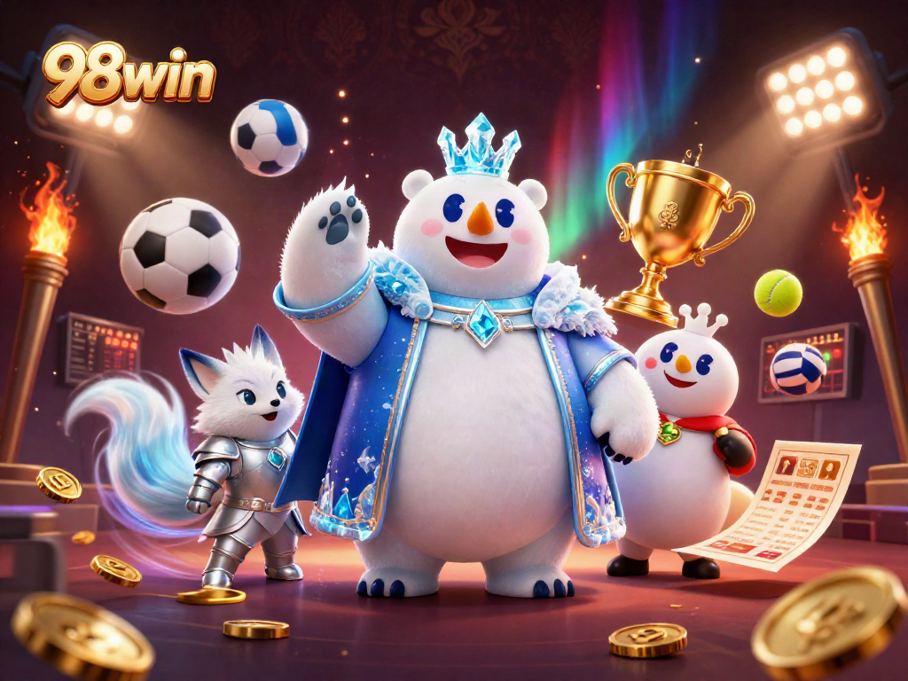 Win big at 98win with a vibrant casino scene filled with sports excitement and rich elements.
