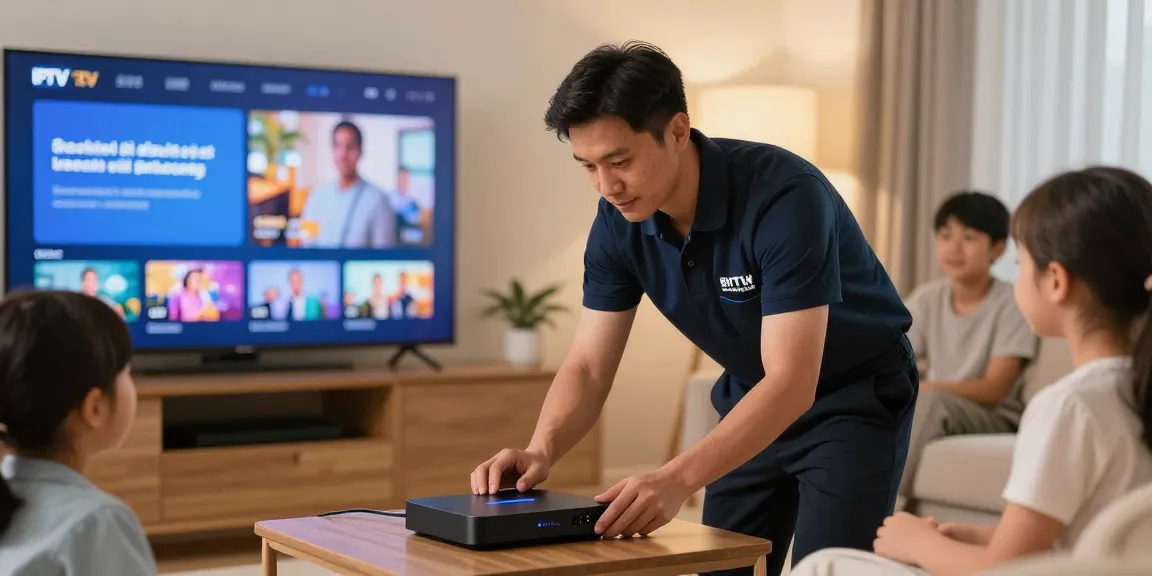 Enjoying British IPTV with a reliable local provider in a warm family setting.