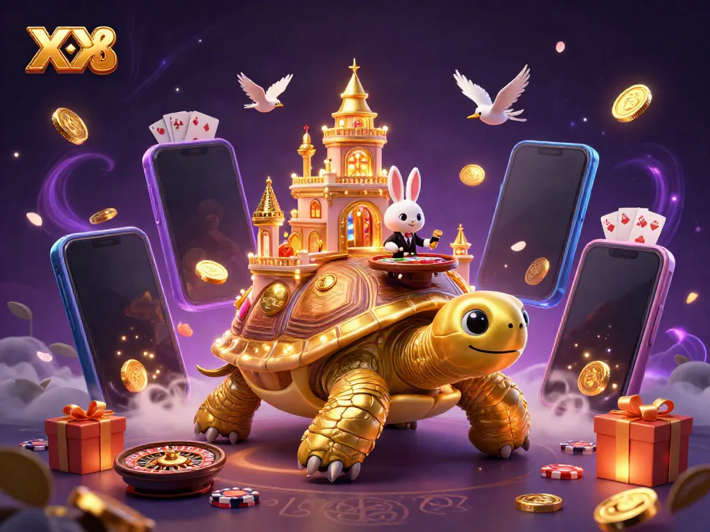 Experience exhilarating gameplay at XX 8 with a vibrant casino scene featuring fantastic characters and dynamic game elements.