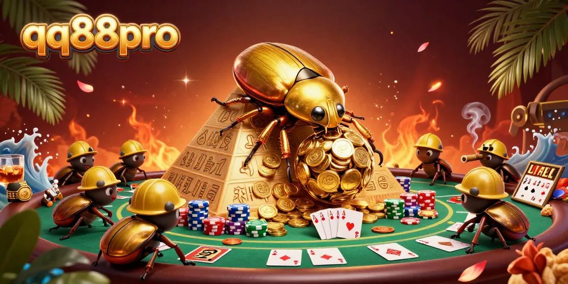 Spin the lucky reels at qq88pro with a dynamic casino scene full of excitement and golden treasures.