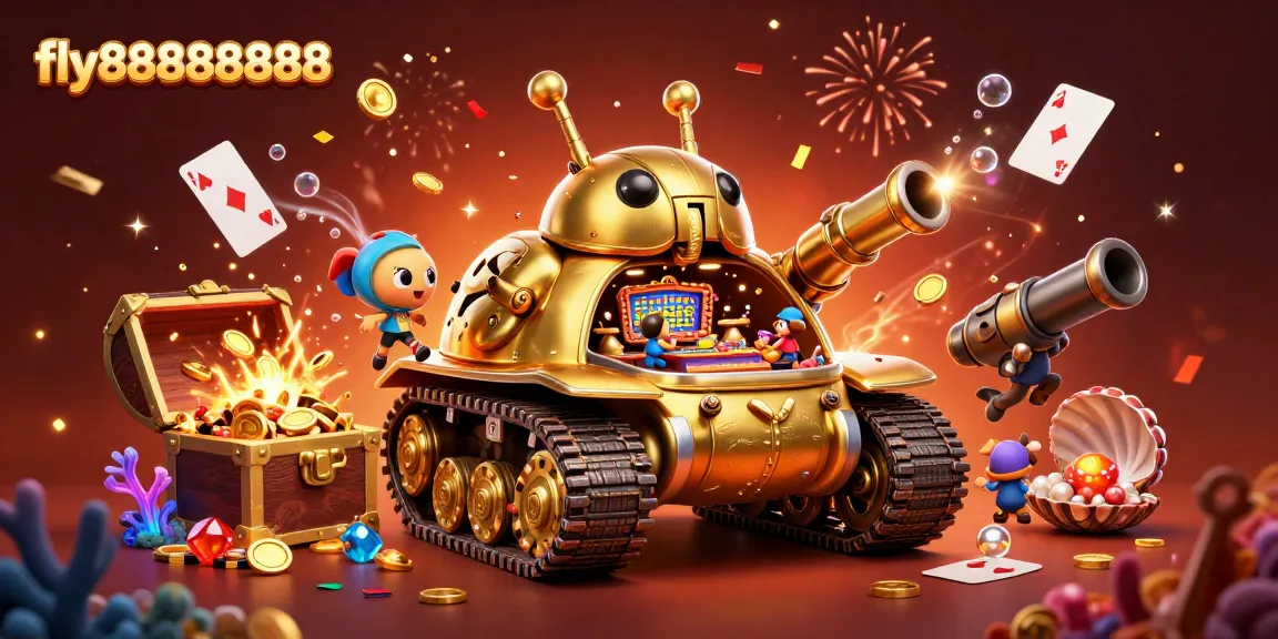 Experience the thrill of fly88888888 with a dynamic casino scene inside a golden beetle tank.