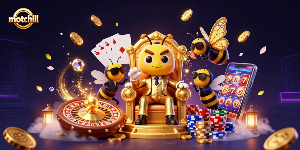 Experience immersive gaming at motchill with vibrant casino elements featuring dynamic characters.
