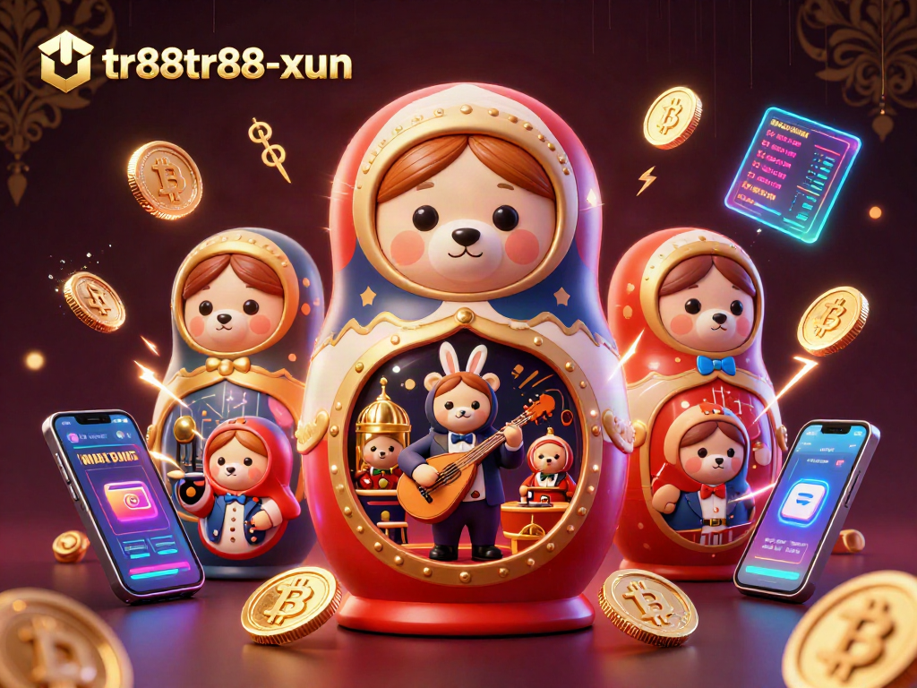 Experience the excitement of tr88tr88-xun gaming with vibrant 3D casino bears and crypto elements.