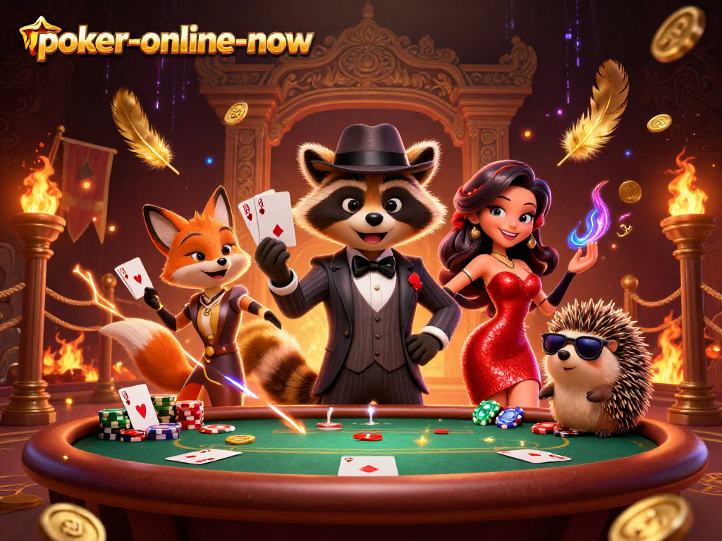 Engage with poker-online-now for thrilling casino poker actions in a vibrant 3D scene.