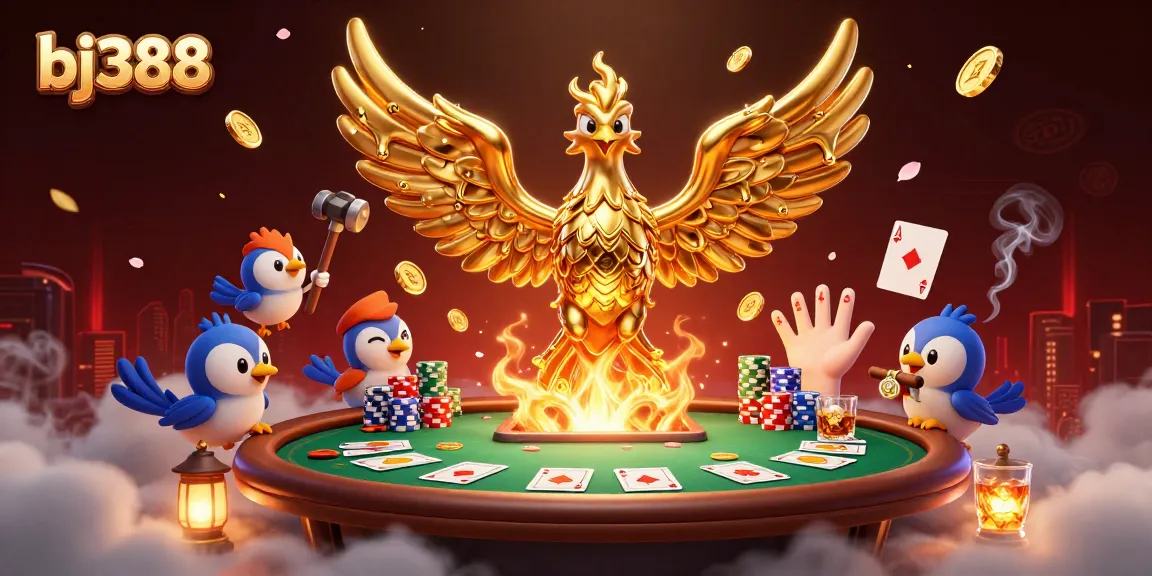 Bet on bj388 with excitement as molten gold phoenix and sparrow assistants bring the casino alive.