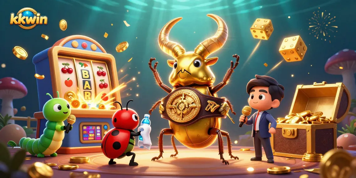 Experience the excitement at kkwin with a vibrant 3D casino illustration featuring dynamic characters and gameplay elements.
