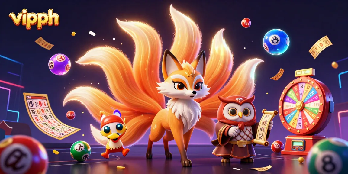 Engage in thrilling gaming adventures at vipph with vibrant lottery elements and animated characters.