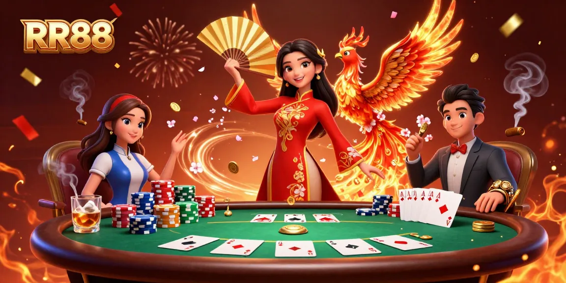 Experience the excitement of RR88 casino games with beautiful 3D characters, vibrant elements, and rich visuals.