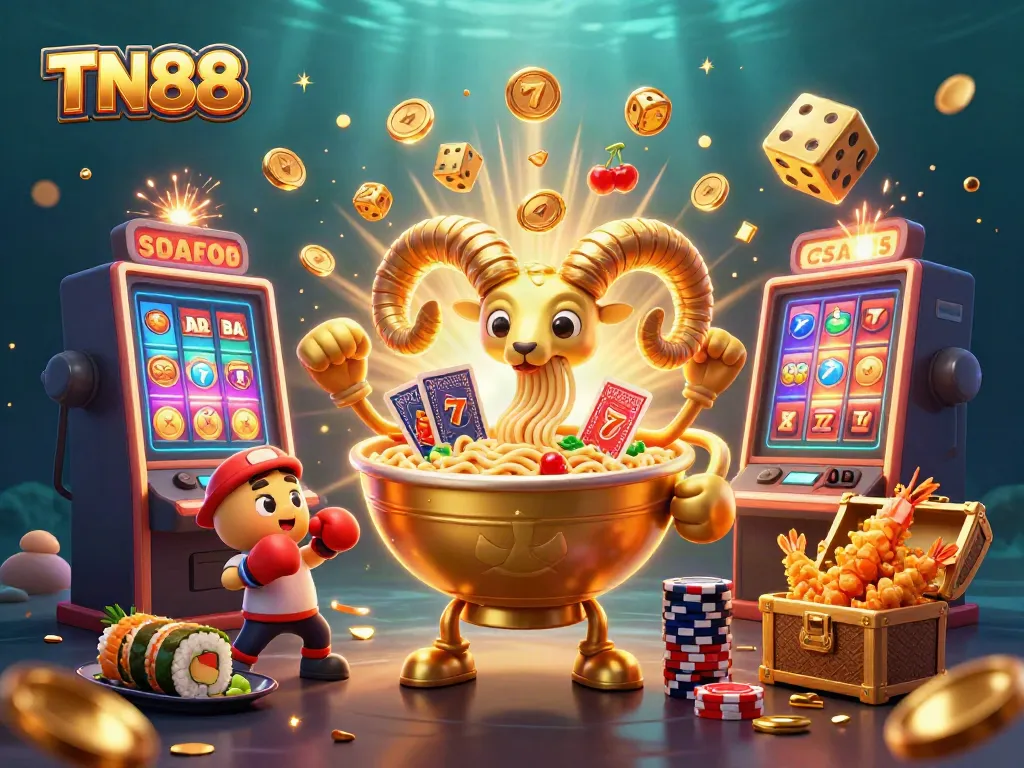 Experience the excitement of TN88 casino magic with vibrant characters and jackpot action.