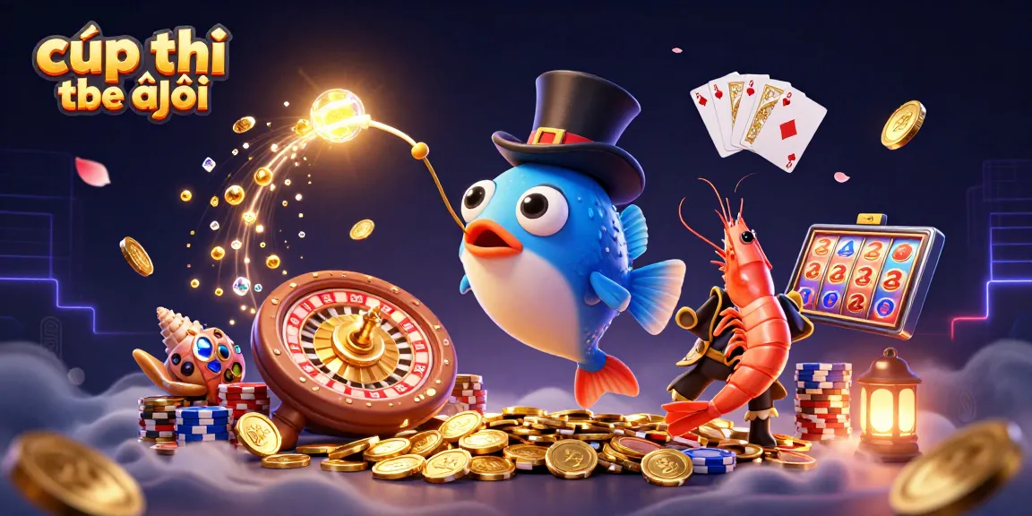 Engage with cúp thế giới through a vibrant 3D gambling illustration showcasing an anglerfish, shrimp, and sea snail.