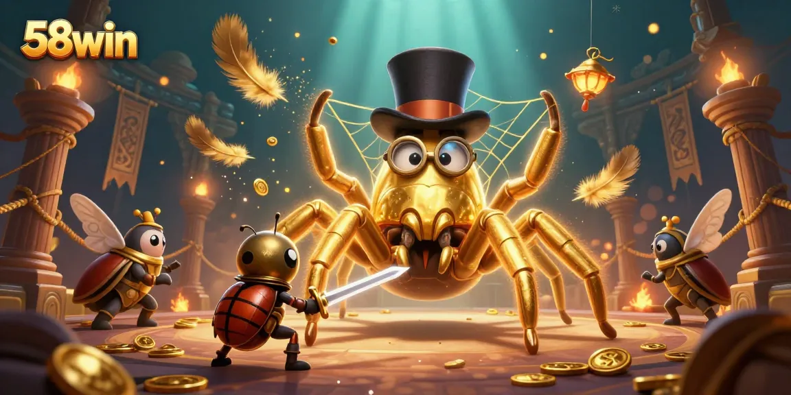 Experience thrilling gameplay at 58win with exciting casino elements displayed in a vibrant, dynamic illustration.
