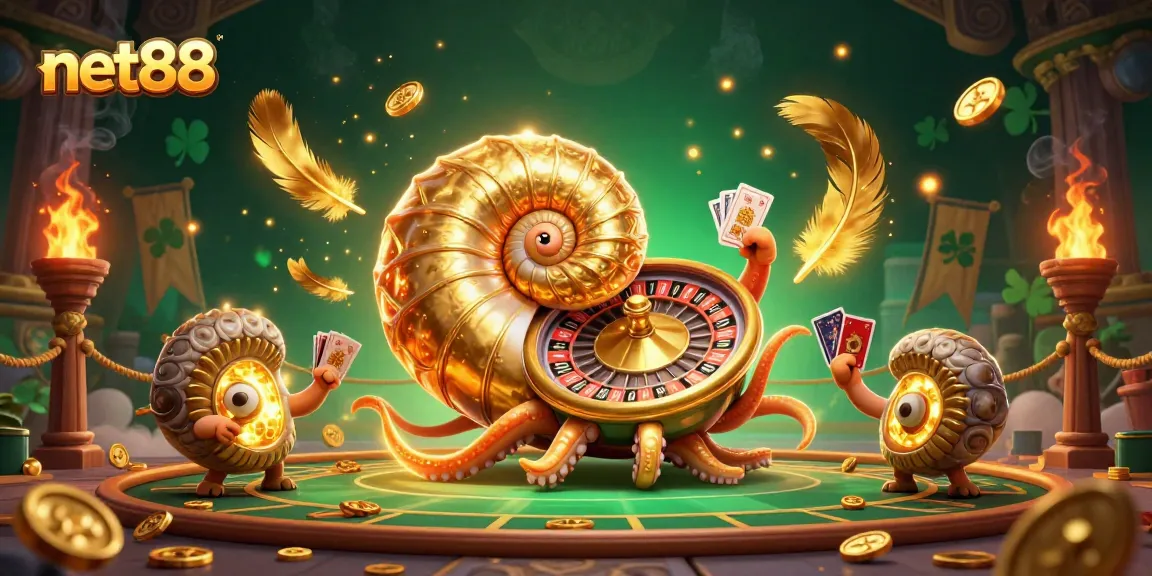 Experience excitement and winning strategies with net88's illustrated ancient nautilus casino scene.