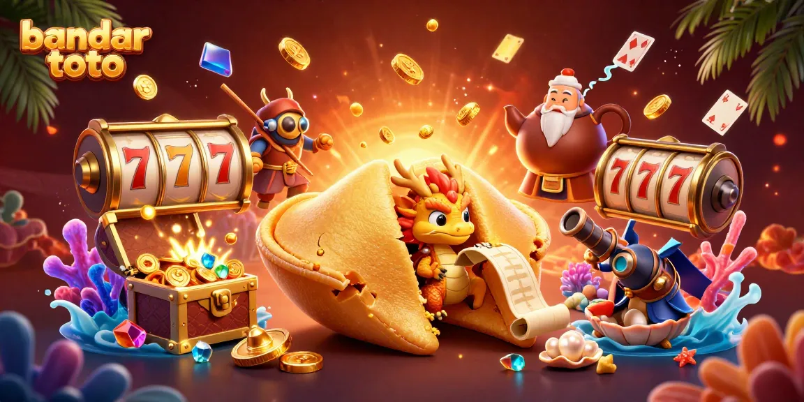 Experience bandar toto with a dynamic scene of fortune, dragons, and slots, perfect for online gamblers.
