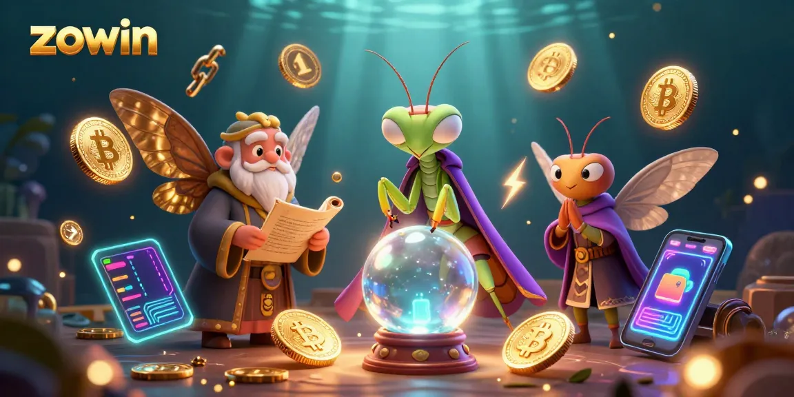 Zowin players engage in vibrant gambling fun with jackpot games and glowing casino elements.
