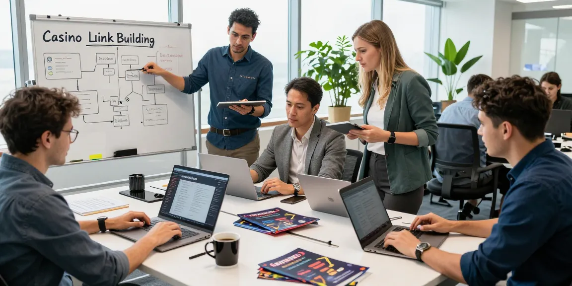 Collaboration in a digital marketing agency focused on casino PBN reseller guide strategies and innovative tactics.
