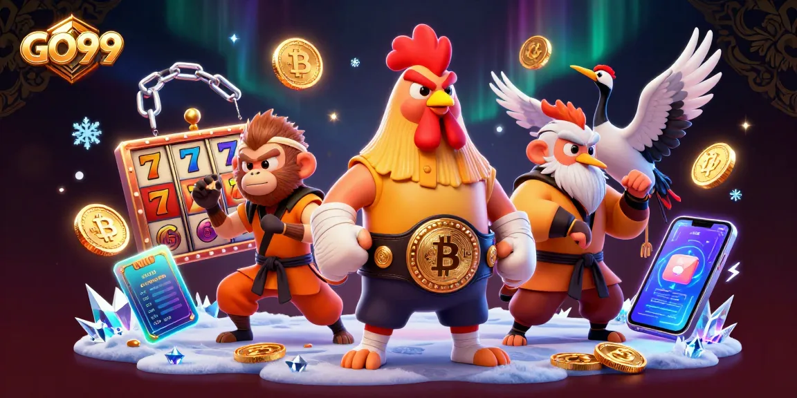 Experience GO99's thrilling games with a vibrant scene featuring unique characters and engaging elements.