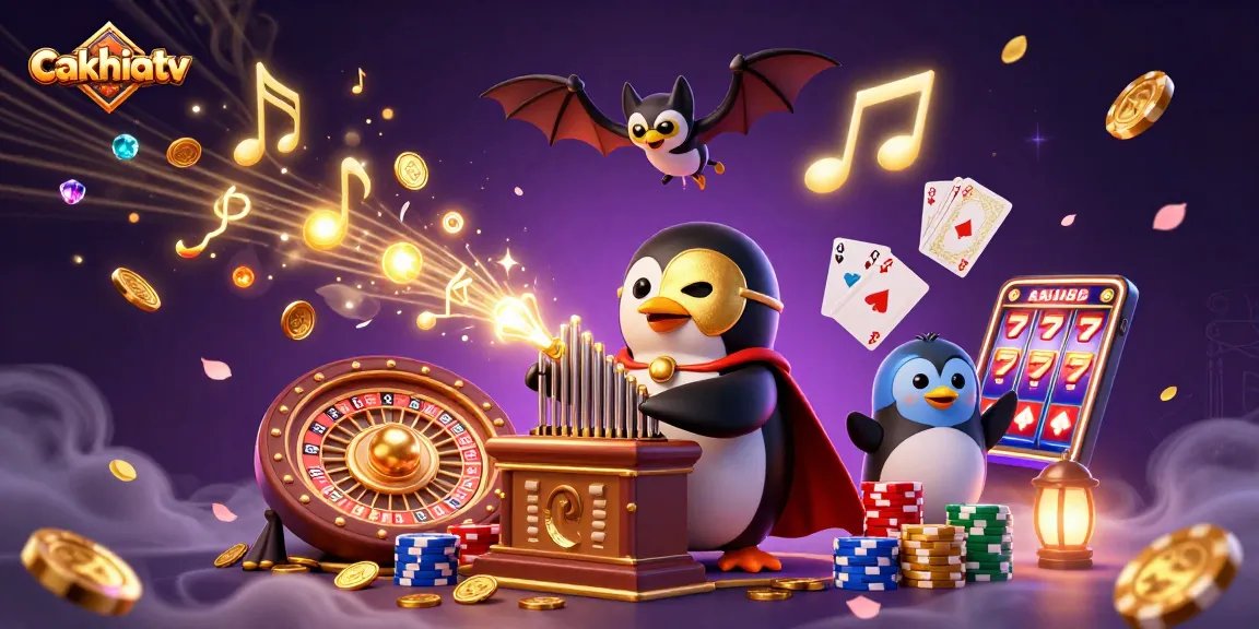 Experience dynamic gameplay with cakhiatv's rich streaming and vibrant casino elements in 3D illustration.