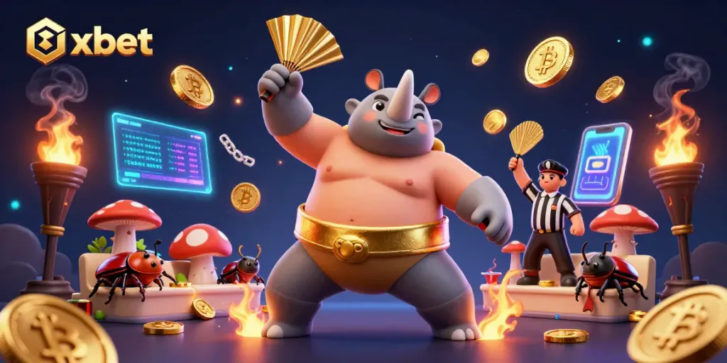 Join the excitement at oxbet with a thrilling scene of virtual gambling action featuring a sumo champion