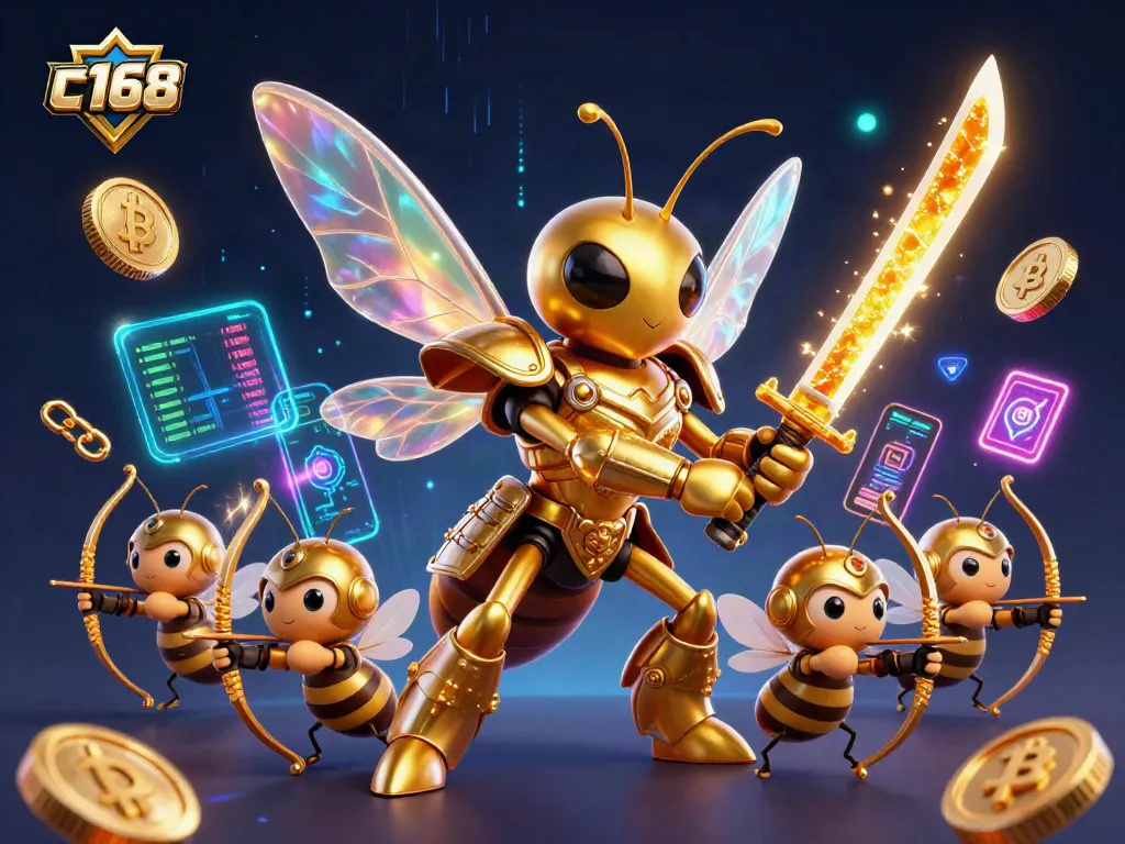 Engage in c168 gambling with dynamic characters, crypto elements, and neon visuals.